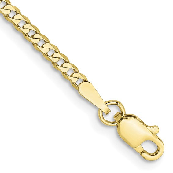 Curb Chain - 10K Yellow Gold (Per Inch)